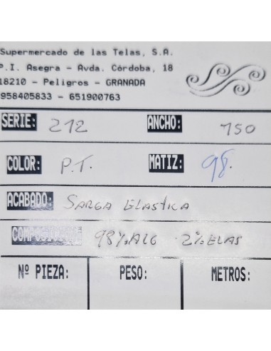 serie 212 (S. de las telas) enc. 98