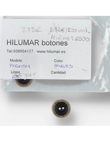 Botón borde madera PY6054 color 39683